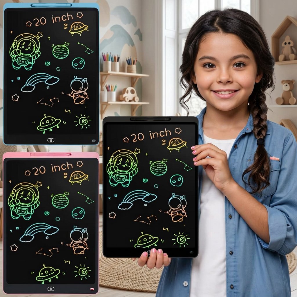 LCD Writing Tablet – Colorful Drawing Board for Kids, 16/20 Inch