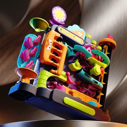 Marble Run Pinball Adventure Toy – Multi-Layer Track Building Game for Kids