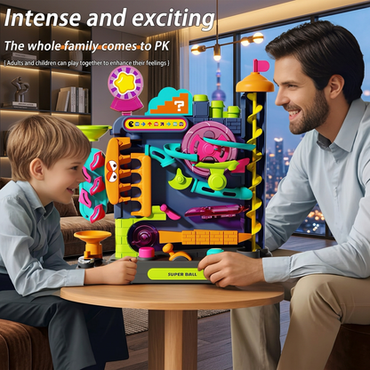 Marble Run Pinball Adventure Toy – Multi-Layer Track Building Game for Kids