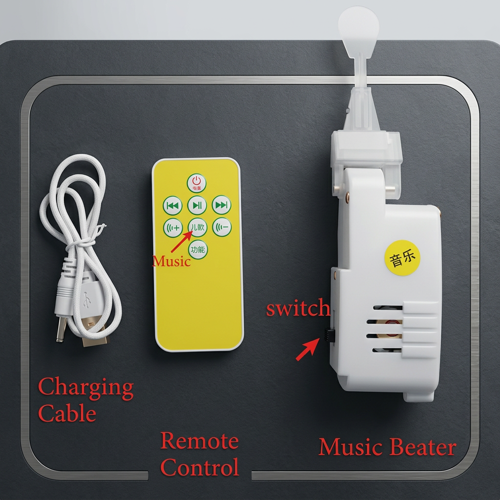 Baby Soothing Patting Pillow – Musical Sleep Aid with Remote Control