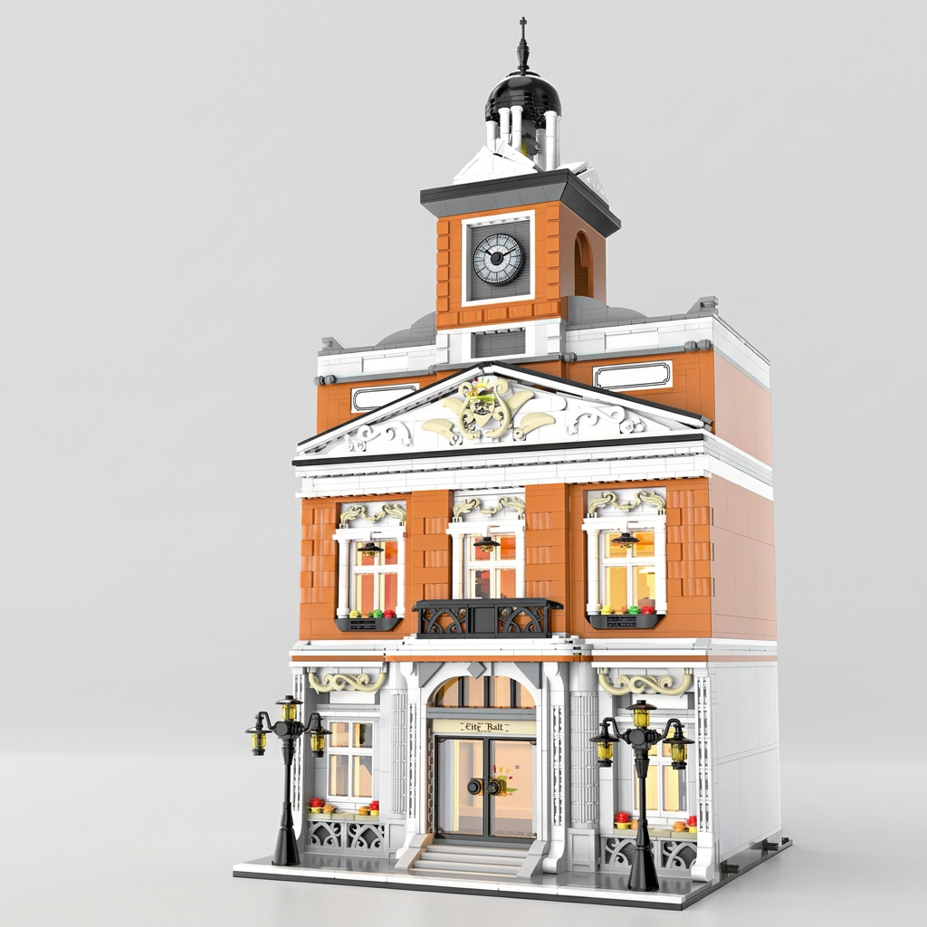 MOC City Coffee Shop Building Blocks – Micro Street View Architecture Set