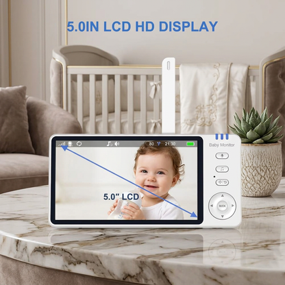 5-Inch Video Baby Monitor with PTZ Camera