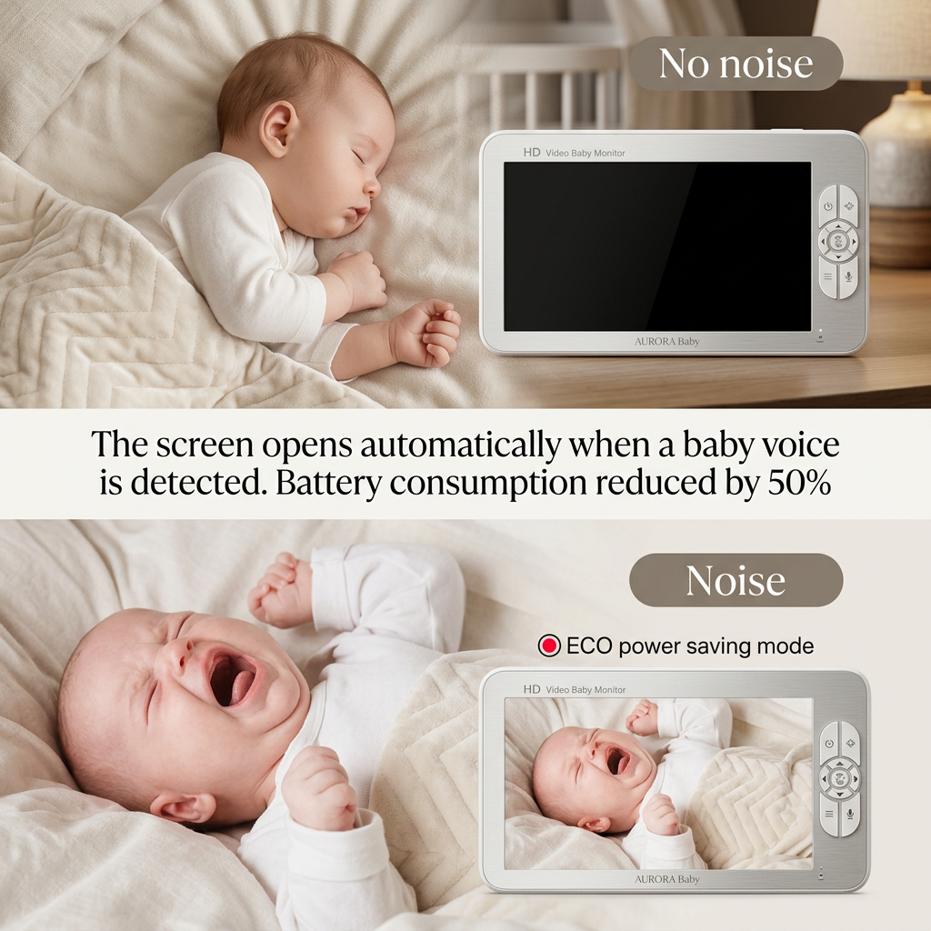 5-Inch Video Baby Monitor with PTZ Camera