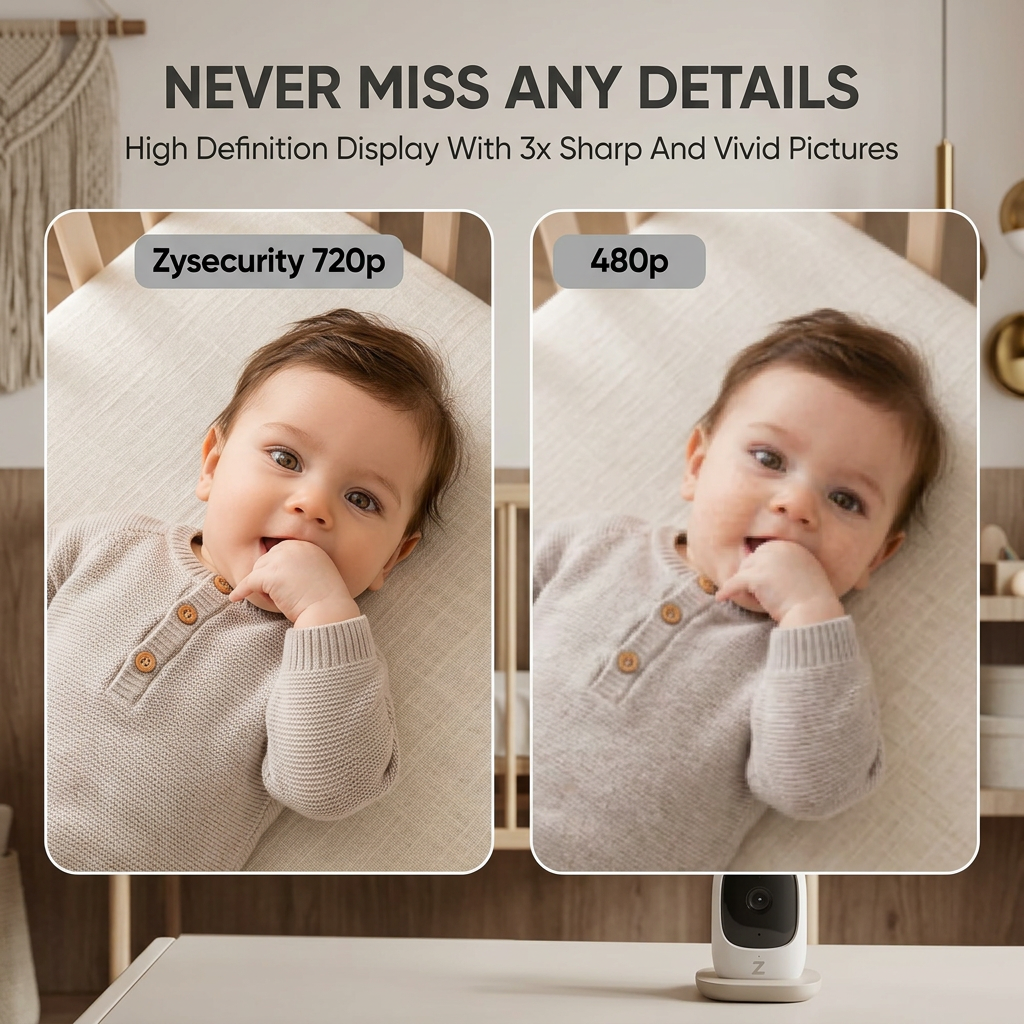 5-Inch Video Baby Monitor with PTZ Camera