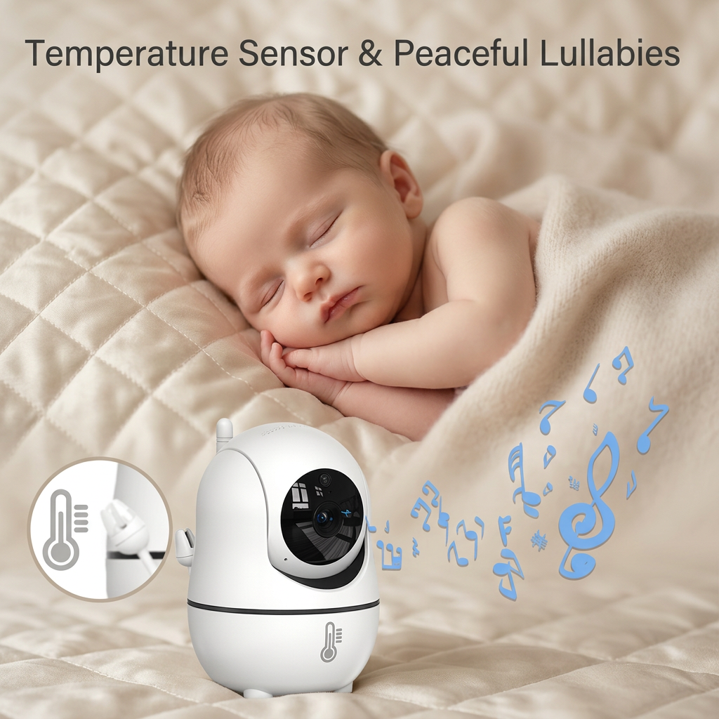 5-Inch Video Baby Monitor with PTZ Camera
