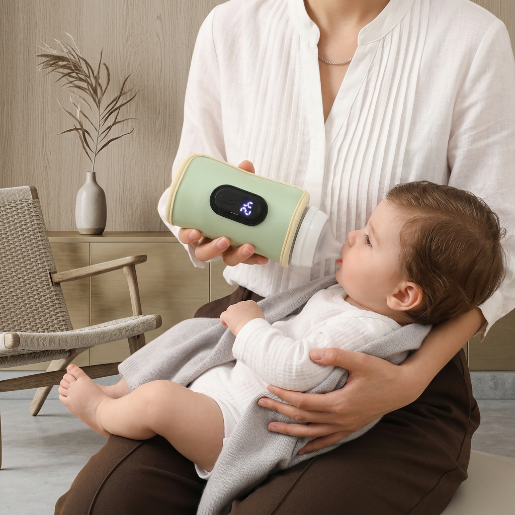 Portable USB Baby Bottle Warmer – On-the-Go Milk Warmer for Travel & Car