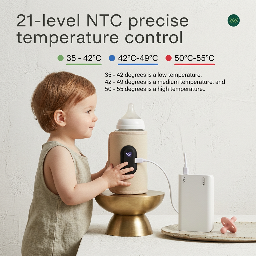 Portable USB Baby Bottle Warmer – On-the-Go Milk Warmer for Travel & Car