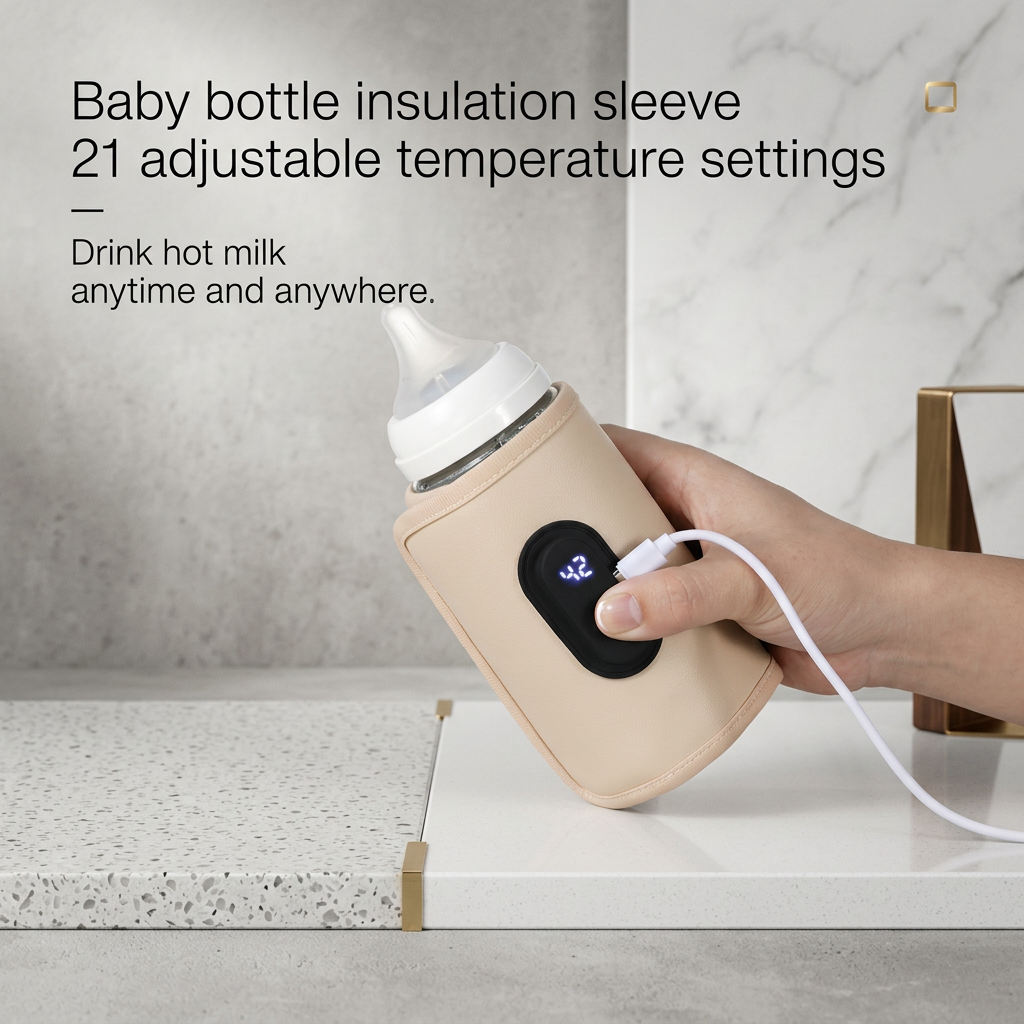 Portable USB Baby Bottle Warmer – On-the-Go Milk Warmer for Travel & Car
