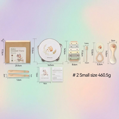 Squirrel Music Set – Wooden Montessori Instruments for Kids